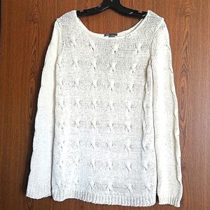 Vince Off White Cable Knit Sweater Size M
